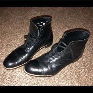 Stacey Adams Black Leather Boot sz. 14